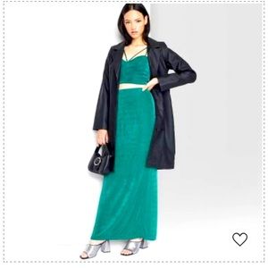 Wild Fable from Target size Small maxi slinky shimmery green skirt w/back slit.